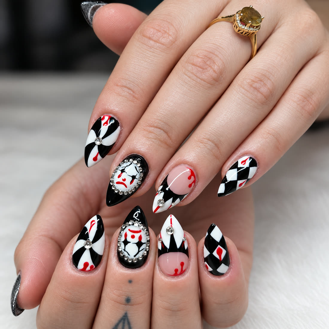 Red & black checker art