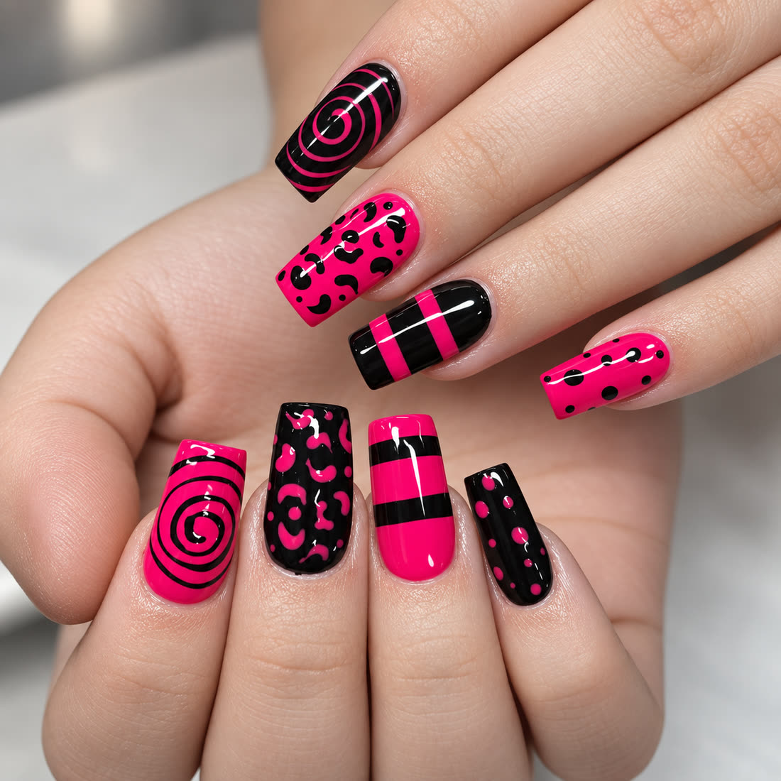 Hot pink leopard print