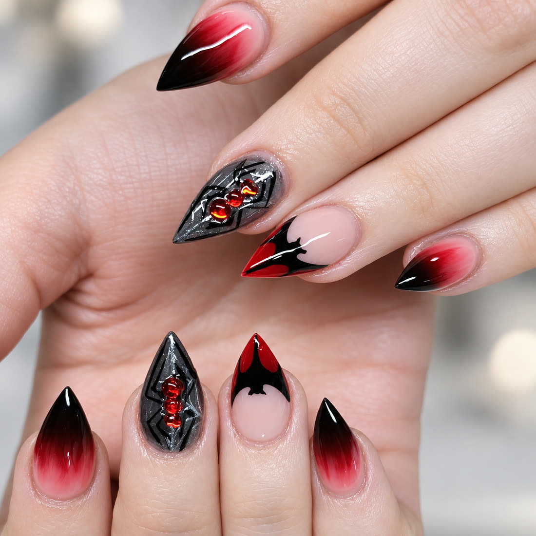 Red & black dragon art