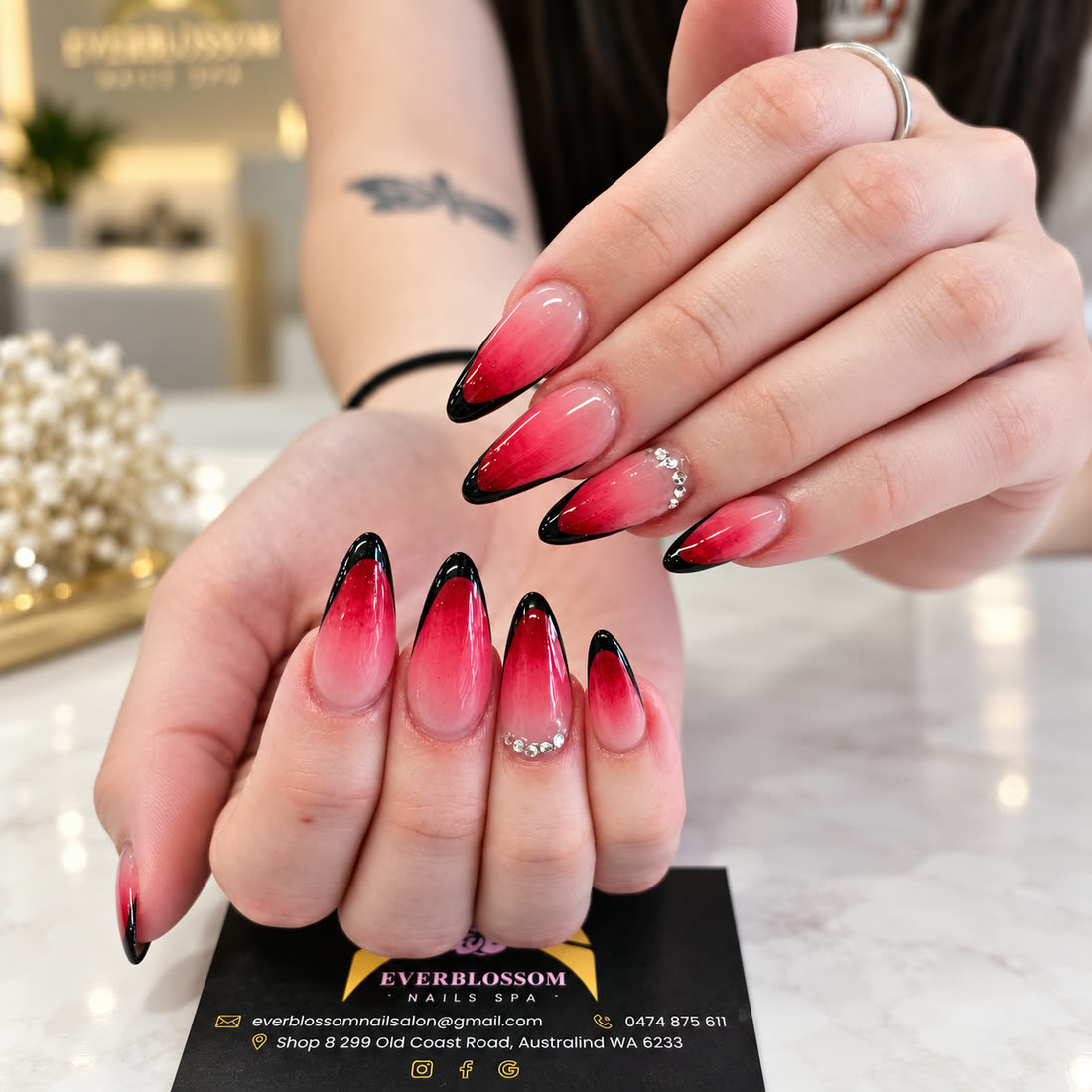 Red ombre stiletto